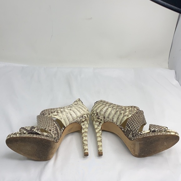 Alexandre Birman Sz 9 Python Open Toe Bootie Pumps - Picture 10 of 13